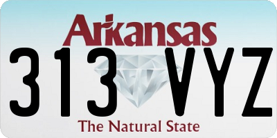 AR license plate 313VYZ