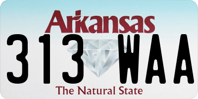 AR license plate 313WAA
