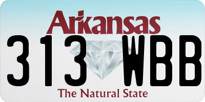 AR license plate 313WBB