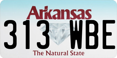 AR license plate 313WBE