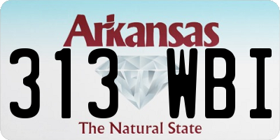 AR license plate 313WBI