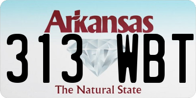 AR license plate 313WBT