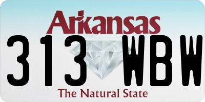 AR license plate 313WBW