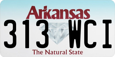 AR license plate 313WCI