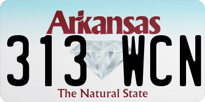 AR license plate 313WCN