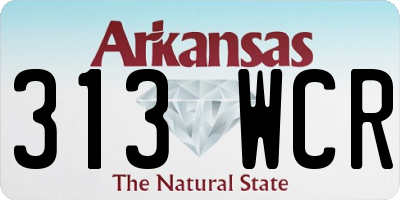 AR license plate 313WCR