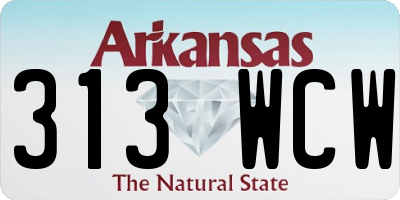 AR license plate 313WCW