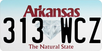 AR license plate 313WCZ