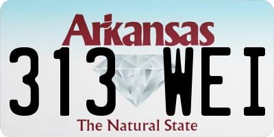 AR license plate 313WEI