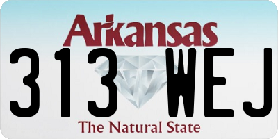 AR license plate 313WEJ