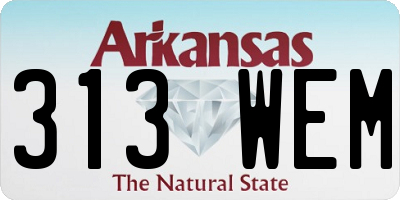 AR license plate 313WEM