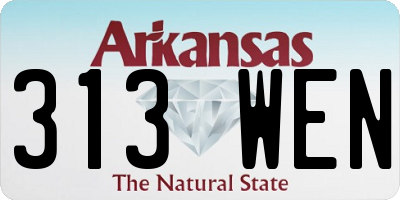 AR license plate 313WEN