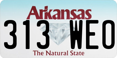 AR license plate 313WEO