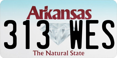 AR license plate 313WES
