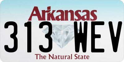 AR license plate 313WEV