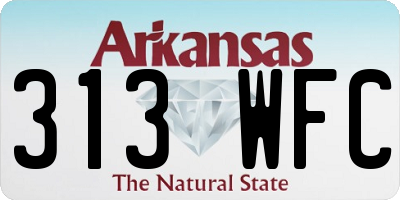 AR license plate 313WFC
