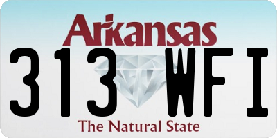 AR license plate 313WFI