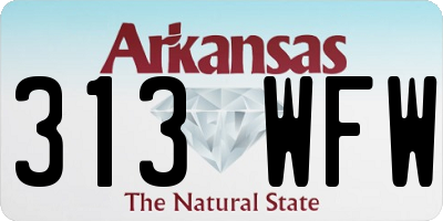 AR license plate 313WFW