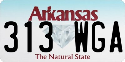 AR license plate 313WGA