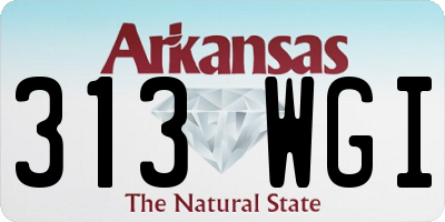 AR license plate 313WGI