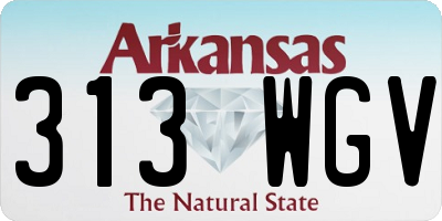 AR license plate 313WGV
