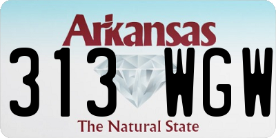 AR license plate 313WGW