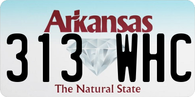 AR license plate 313WHC