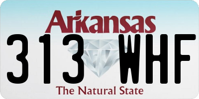 AR license plate 313WHF