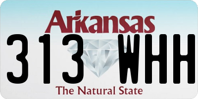 AR license plate 313WHH
