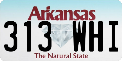 AR license plate 313WHI