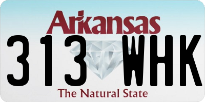 AR license plate 313WHK