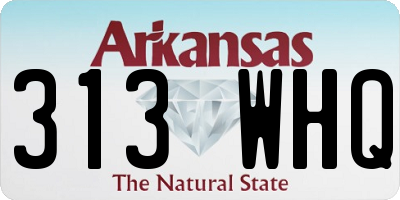 AR license plate 313WHQ