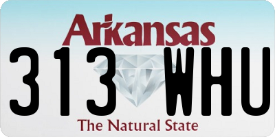 AR license plate 313WHU