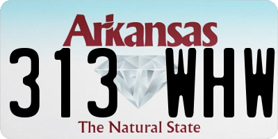 AR license plate 313WHW