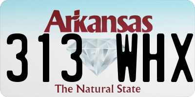 AR license plate 313WHX