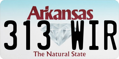 AR license plate 313WIR