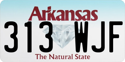 AR license plate 313WJF