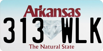 AR license plate 313WLK