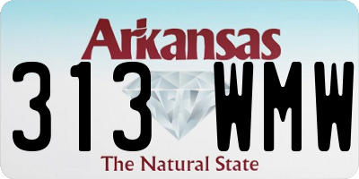 AR license plate 313WMW