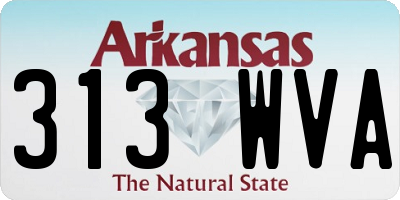 AR license plate 313WVA