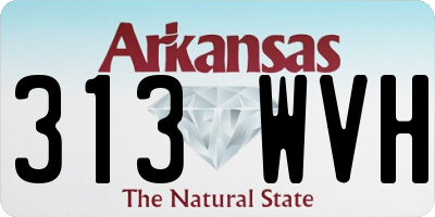 AR license plate 313WVH