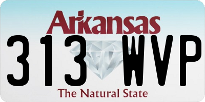 AR license plate 313WVP