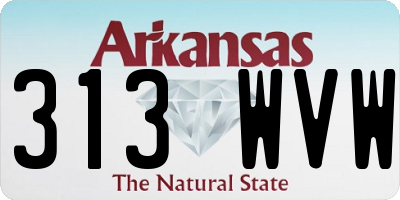 AR license plate 313WVW