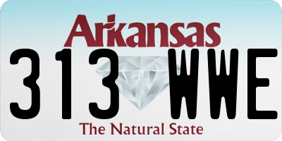 AR license plate 313WWE