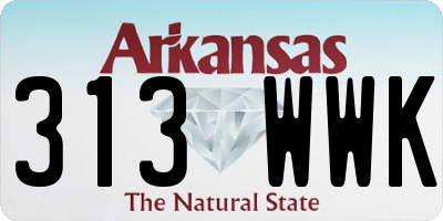 AR license plate 313WWK