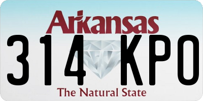 AR license plate 314KPO