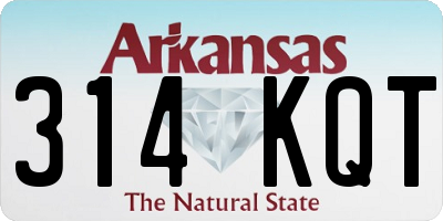 AR license plate 314KQT