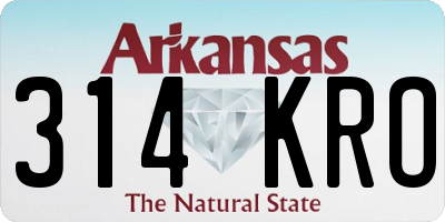 AR license plate 314KRO