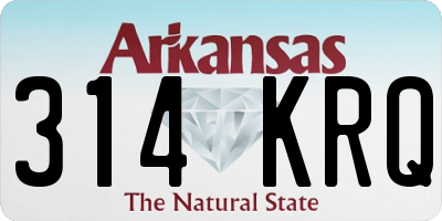 AR license plate 314KRQ