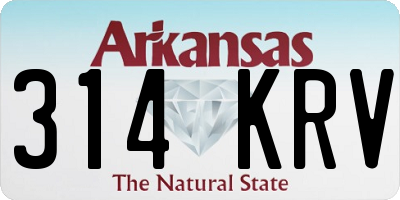 AR license plate 314KRV